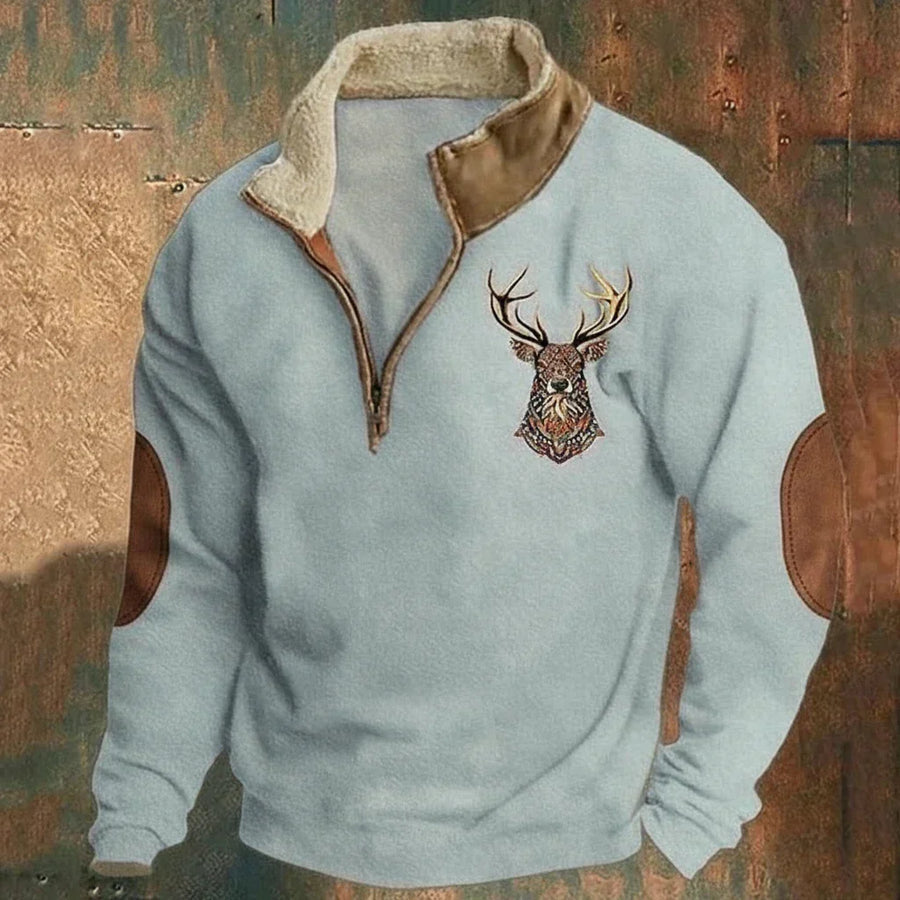 Nohan - Elegant Deer Print Sweatshirt