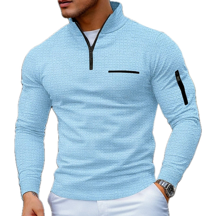 Morkan- Textured Quarter Zip Sweater