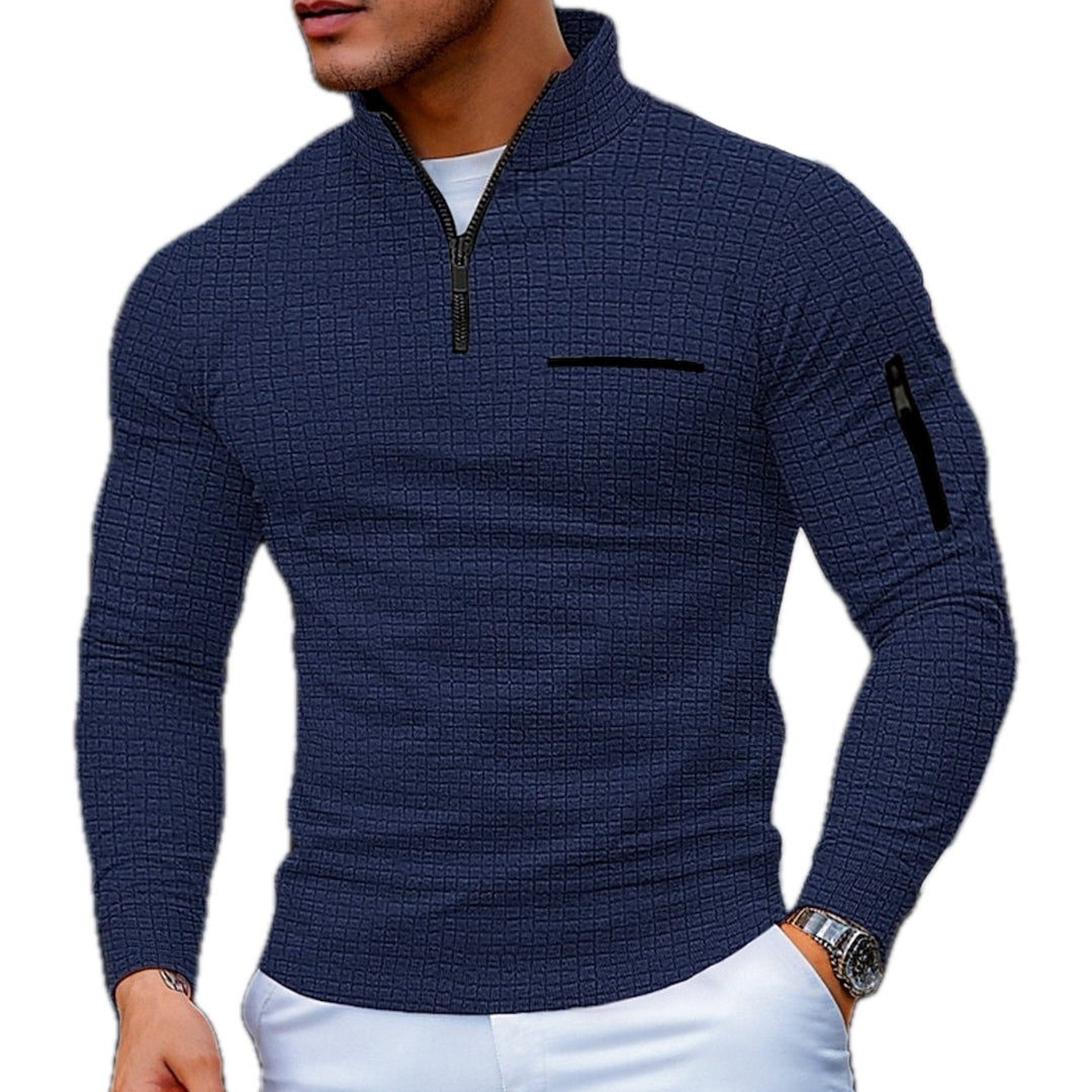 Morkan- Textured Quarter Zip Sweater