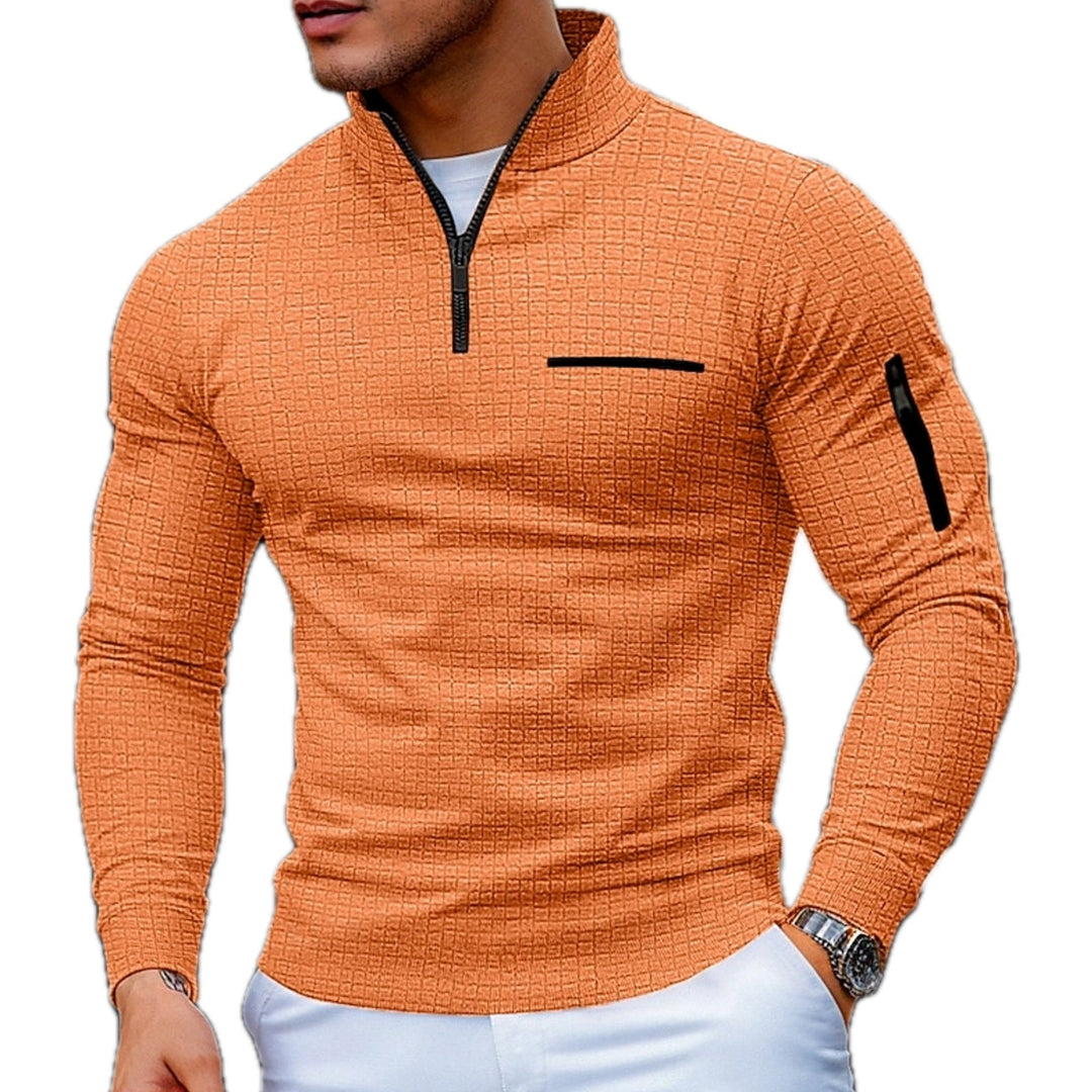Morkan- Textured Quarter Zip Sweater