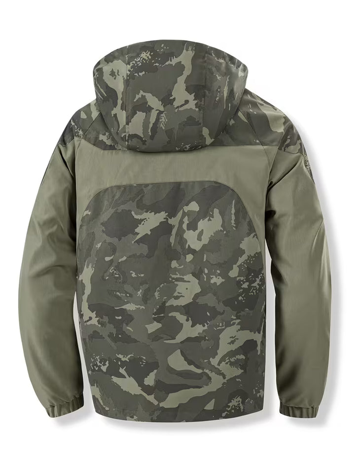 Brekks - Camouflage Hooded Windbreaker Jacket