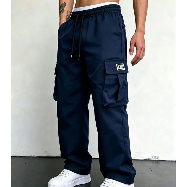 Nesham - Cargo Trousers With Drawstring Waist and Pockets