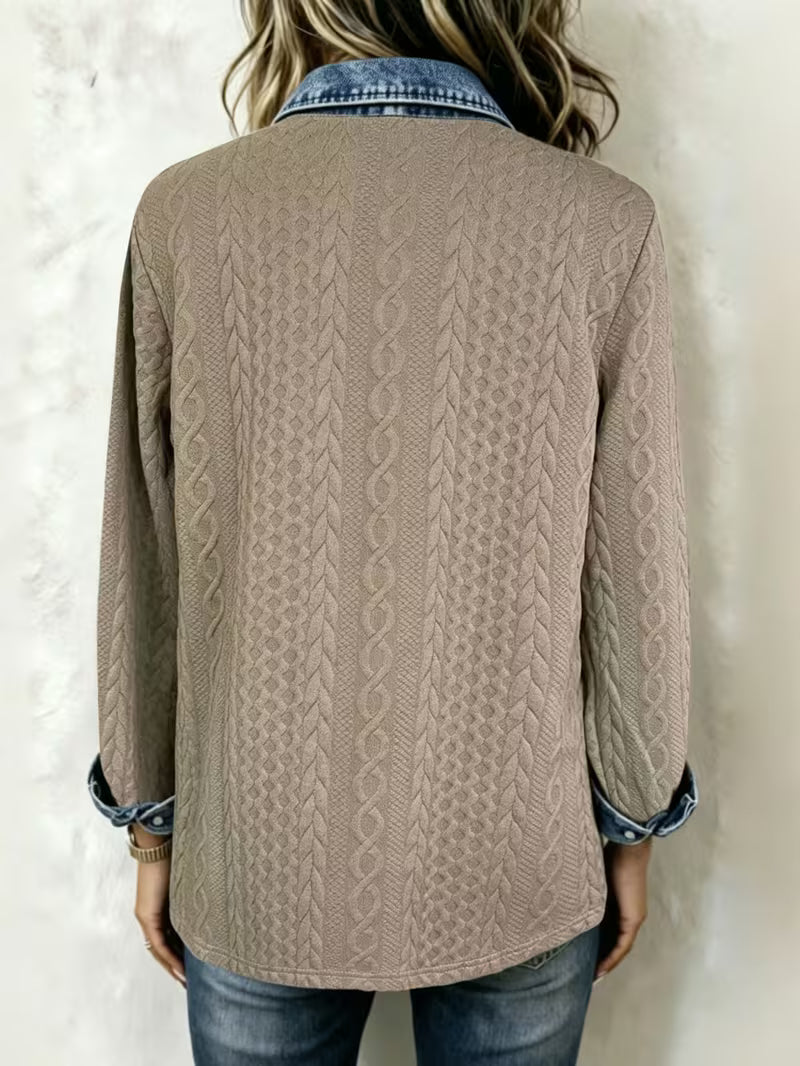 Leoora - Long-Sleeve Patch Pocket Shirt