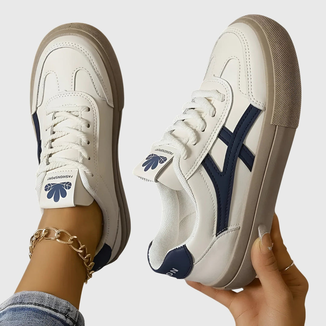 Necdet - Sneakers With Lace-Up Closure and Contrast Stripes