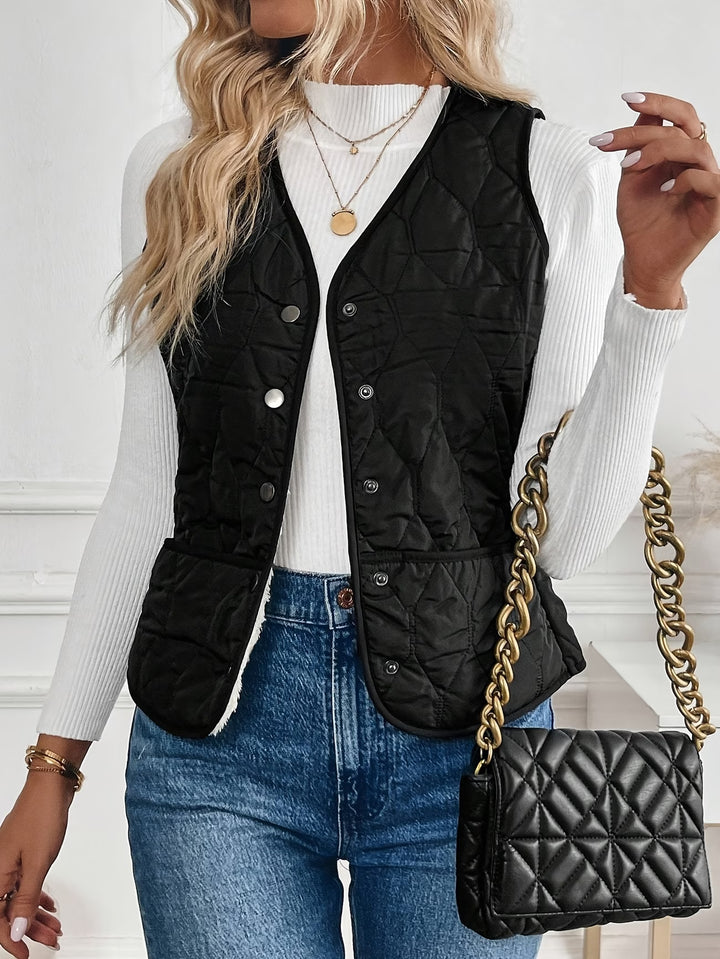 Mandia - Sleeveless Vest With Pockets