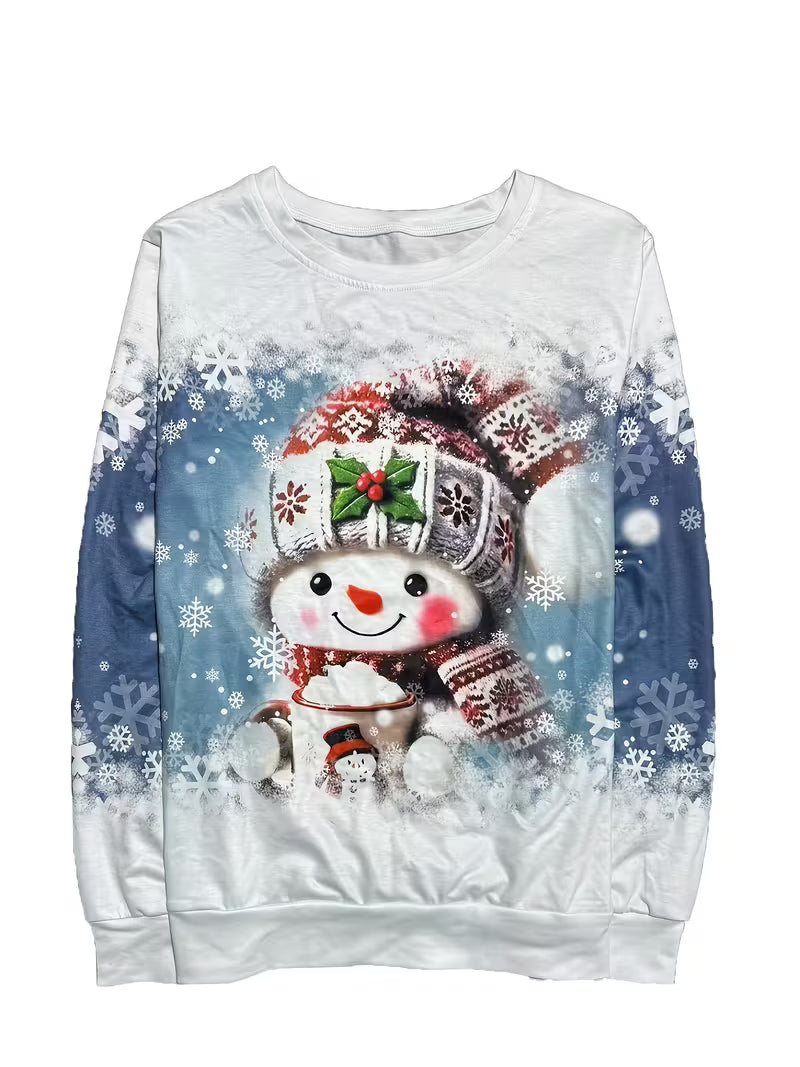 Jeila - Cross-Border Printed Christmas Sweatshirt
