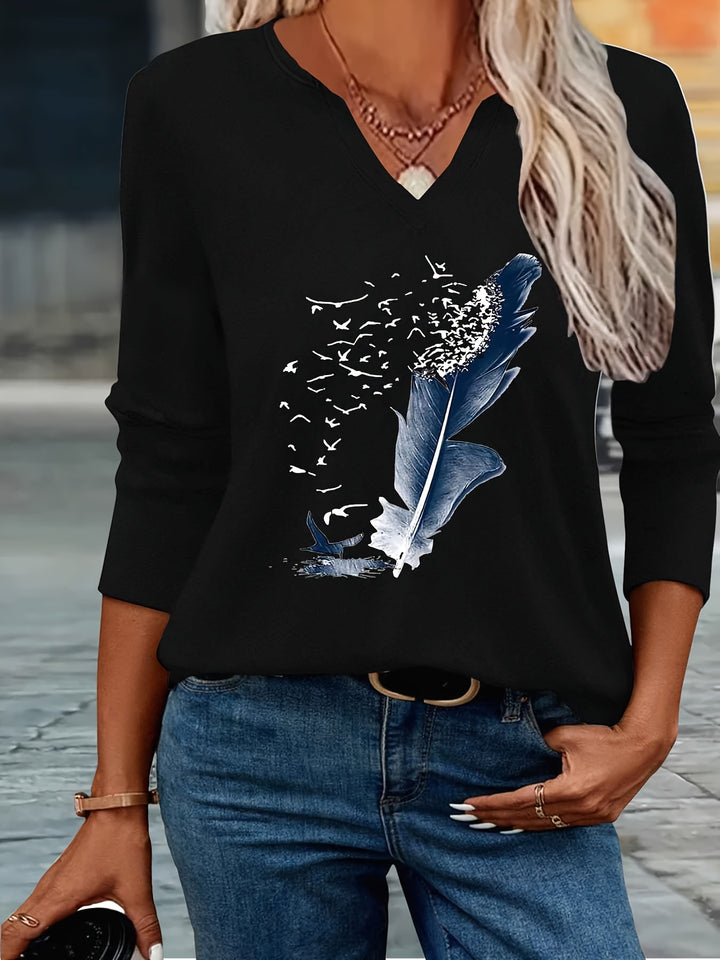 Amandine - Fashionable Summer V-Neck Shirt