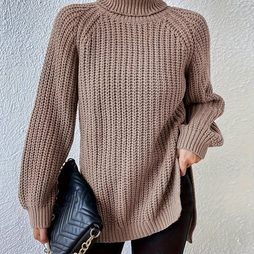 Lorina - Knit Turtleneck Long Sleeve Sweater