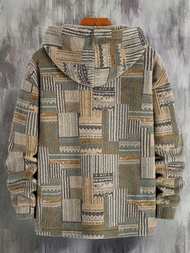 Silvain - Printed Zip-Up Hooded Sweatshirt