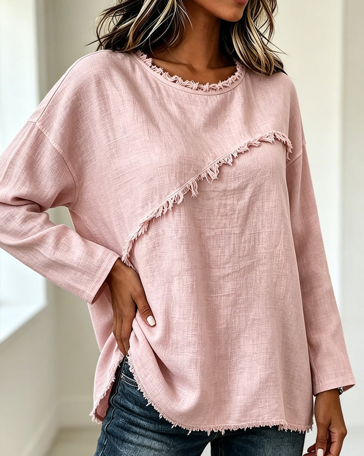 Myrtle - Irregular Round Neck Blouse