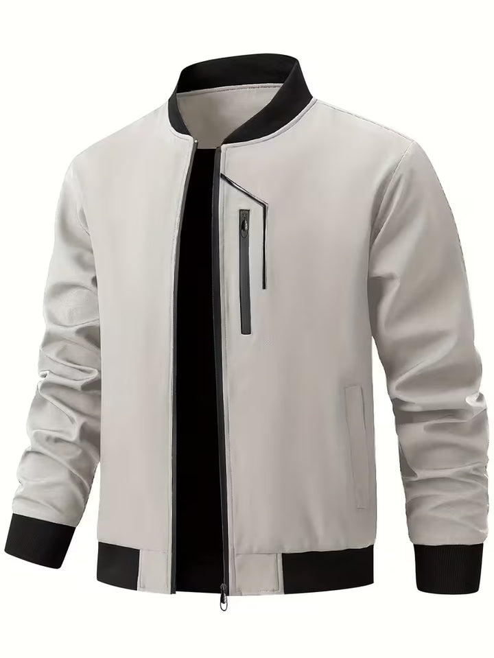 Akrum - Casual Bomber Jacket With Zipper