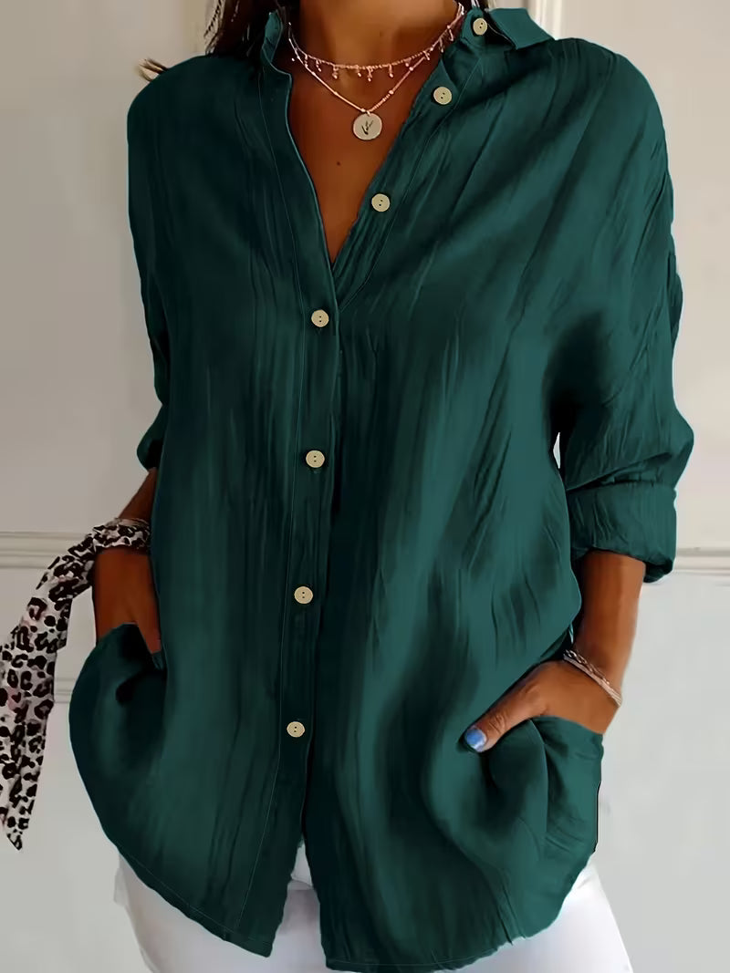 Soella - Long Sleeve Button-Up Collared Shirt