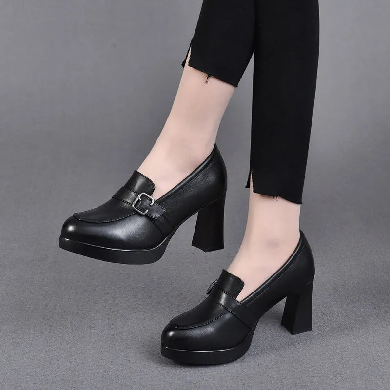 Sonnia - Versatile Leather Heeled Shoes