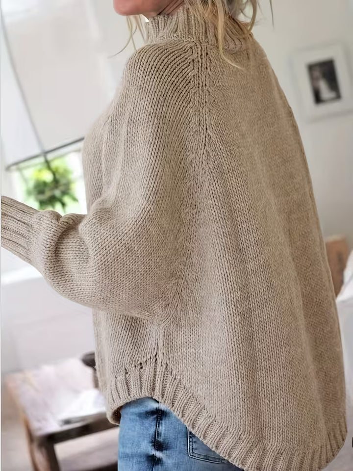 Edeltraut - Turtleneck Sweater with Batwing Sleeves