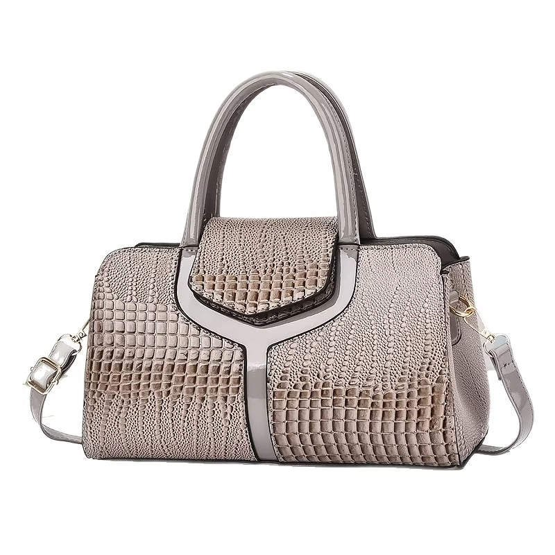Subina - Handbag With Crocodile Texture