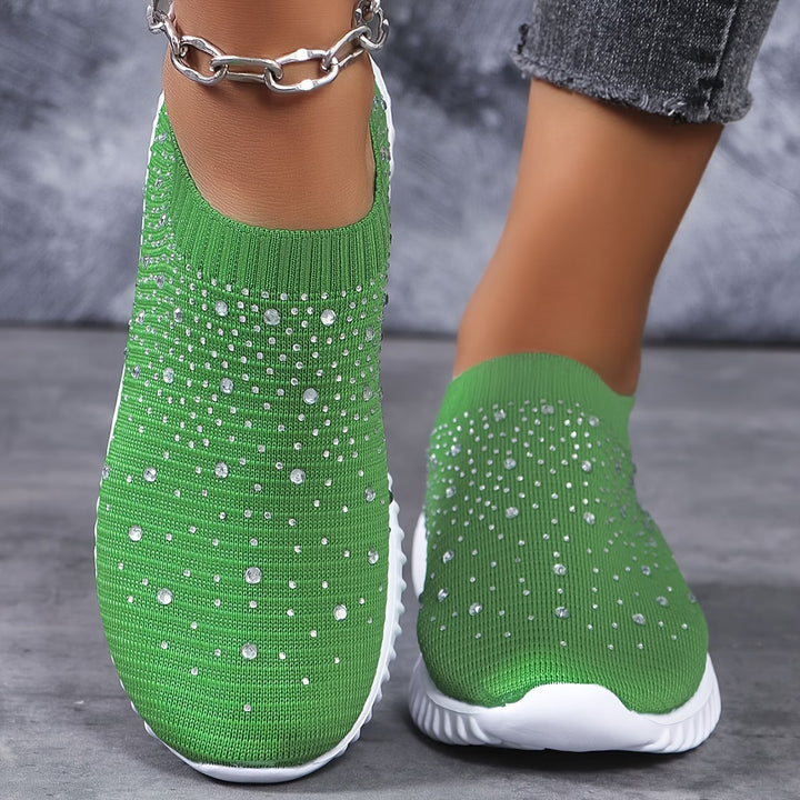 Elizaa - Comfortable Sneaker With Rhinestone