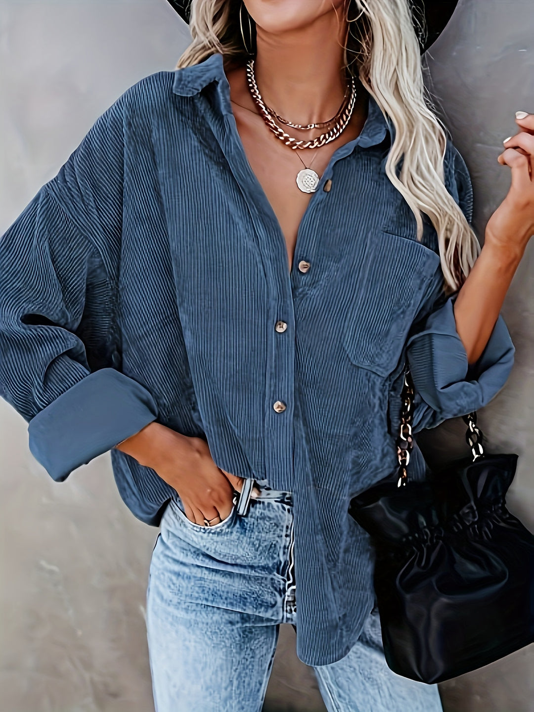 Gliosmar - Spring Long Sleeve Shirt With Pocket