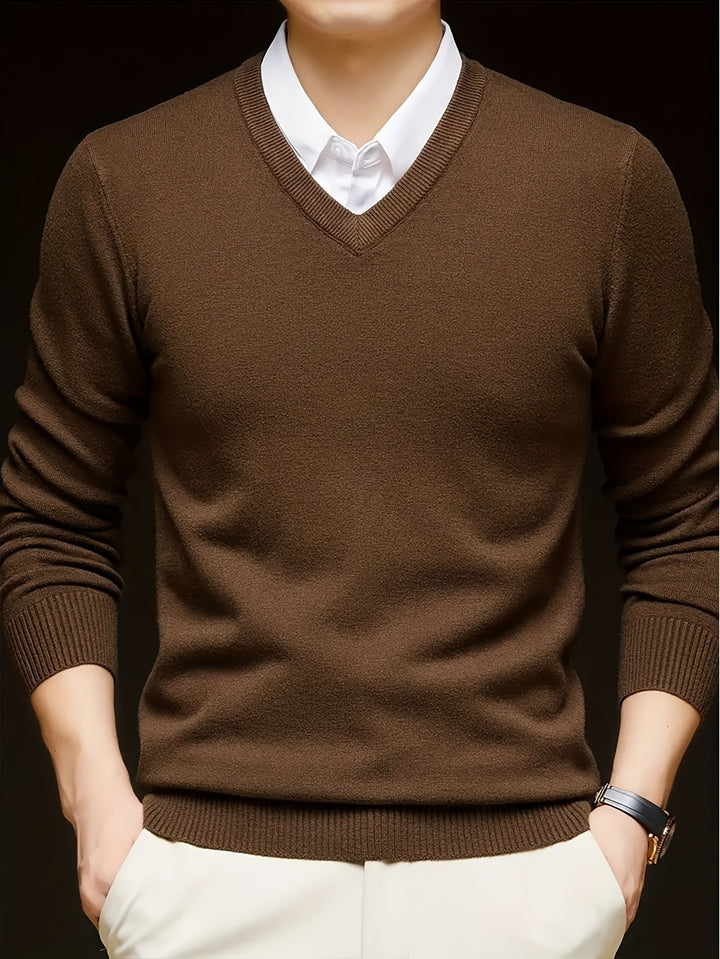 Dionysis - Cross Border V-Neck Knitted Sweater