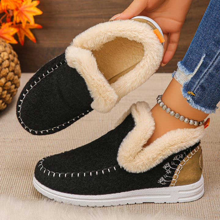 Aleeza - Casual Fleece Lined Slippers