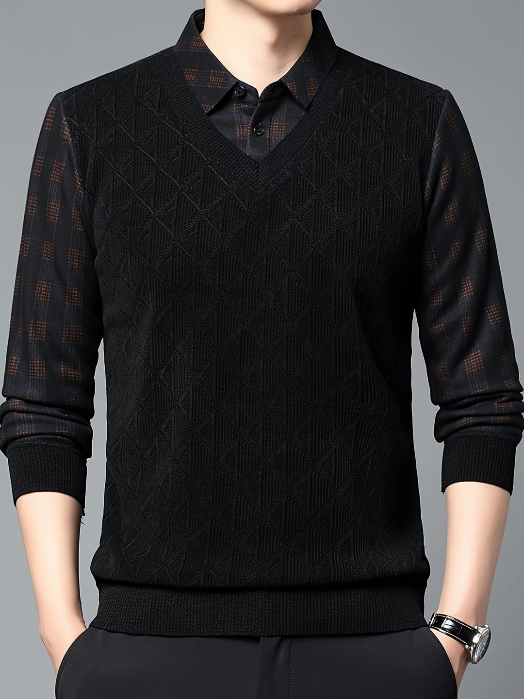 Alan - Long Sleeve Knitted Sweater