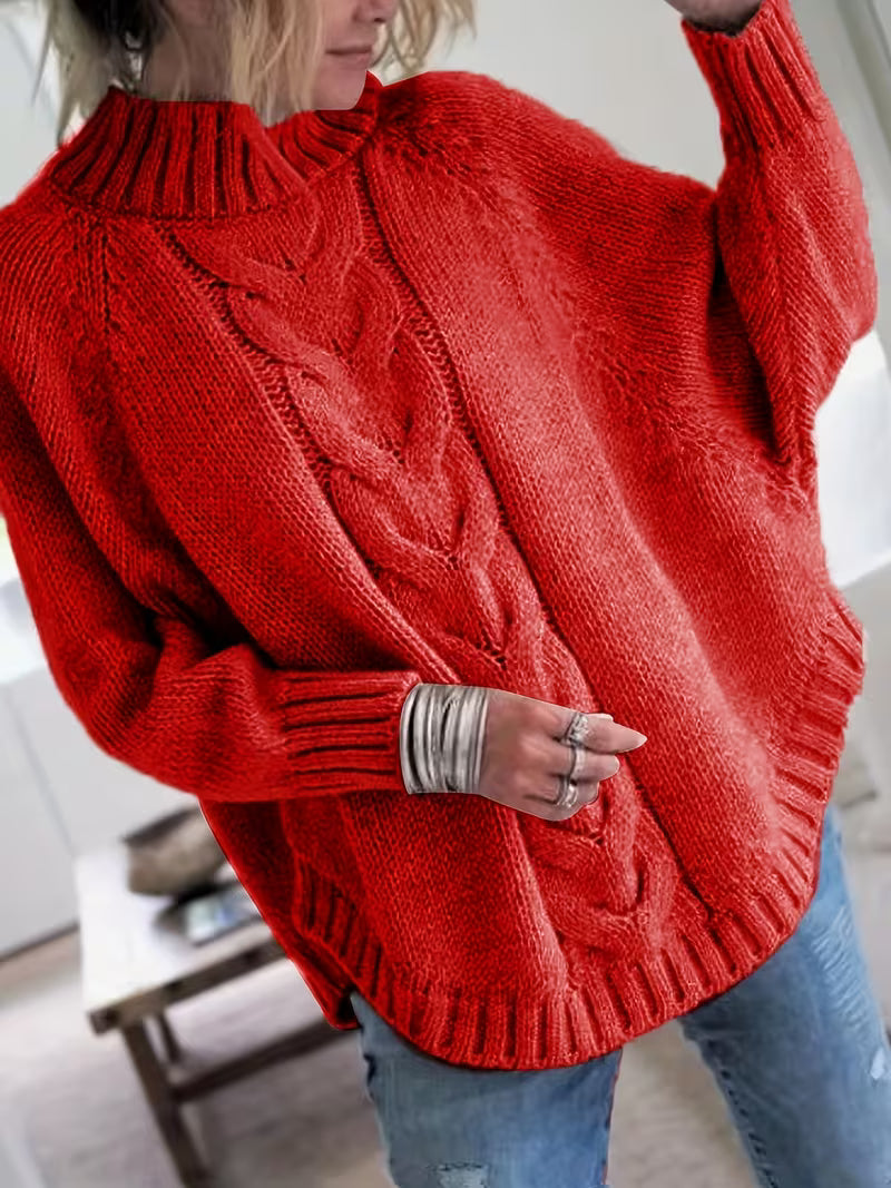 Edeltraut - Turtleneck Sweater with Batwing Sleeves