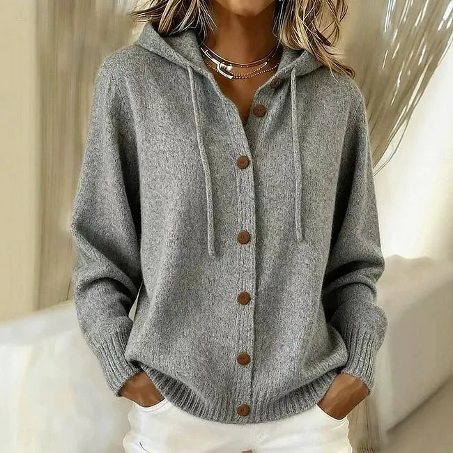 Giliza - Hooded Button Cardigan