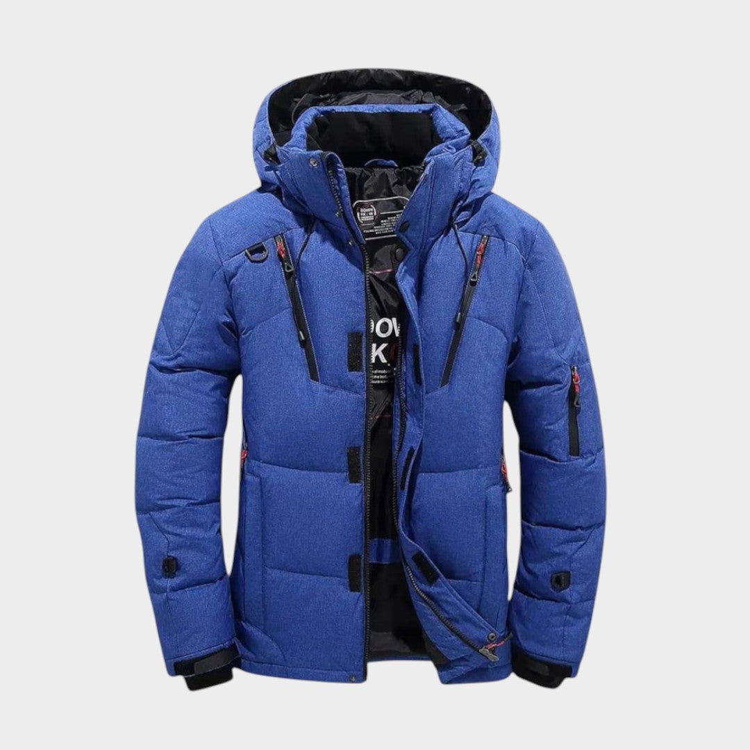 Alaxis - Puffer Jacket With Hood and Zippered Pockets