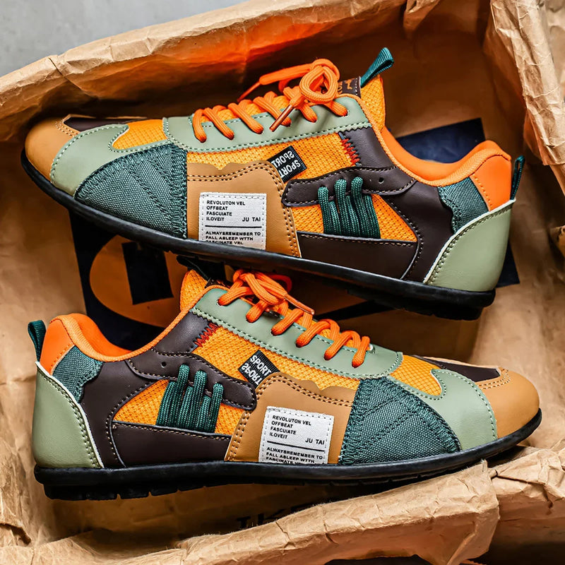 Yussuf - Casual Sneakers With Textured Side Panels