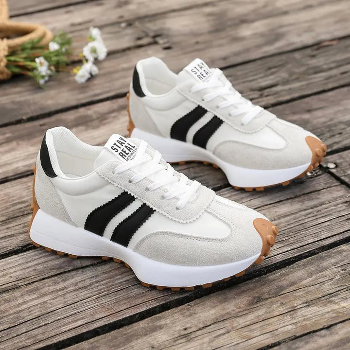 Lariesa - Sneakers With Lace-Up Closure and Contrast Stripes
