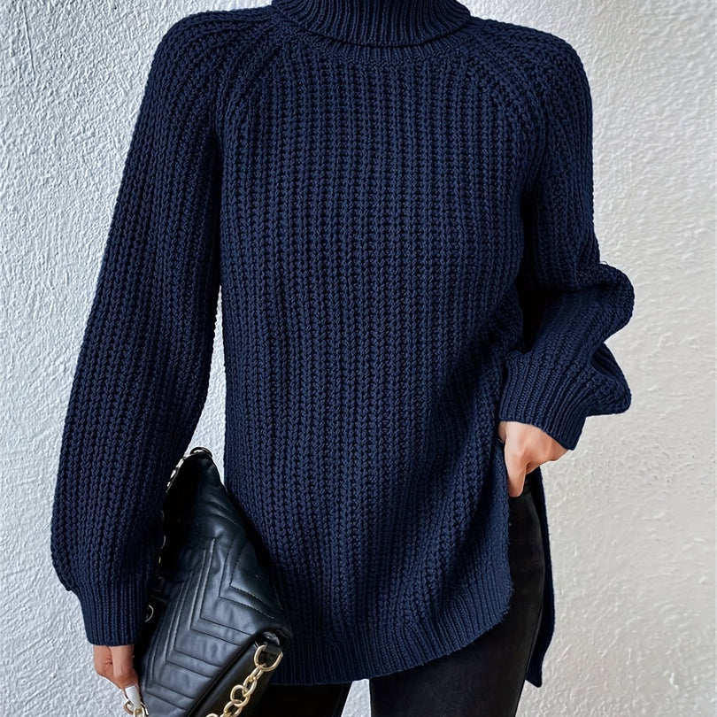 Lorina - Knit Turtleneck Long Sleeve Sweater