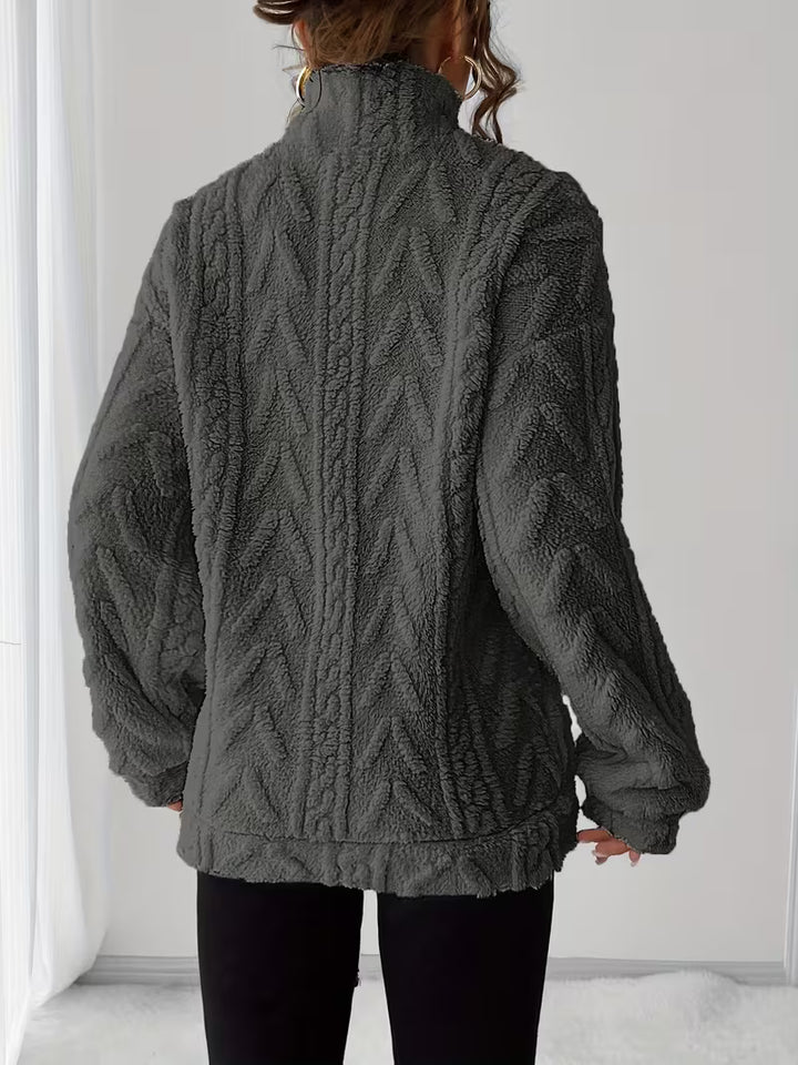 Nessia - Versatile Warm Fleece Sweatshirt