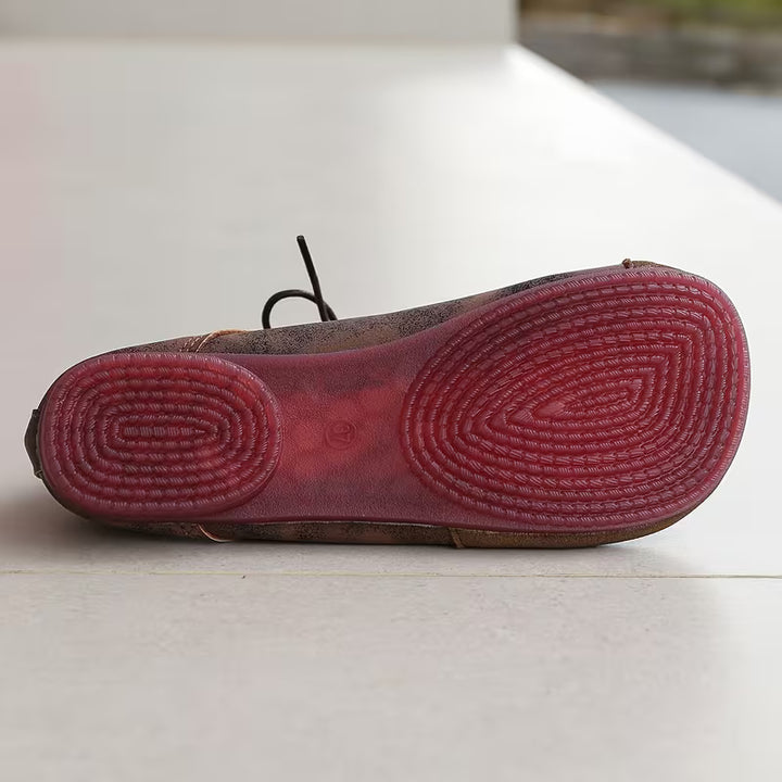 Zuniya - Lace-Up Low Wedge Comfort Shoes
