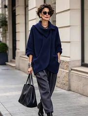 Lenneke - Oversized Jacket With Asymmetric Collar and Pockets