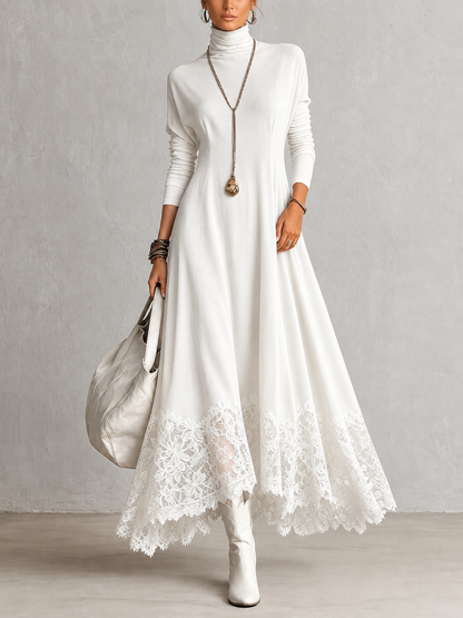 Albria - Long Sleeve Maxi Dress With Vintage Style