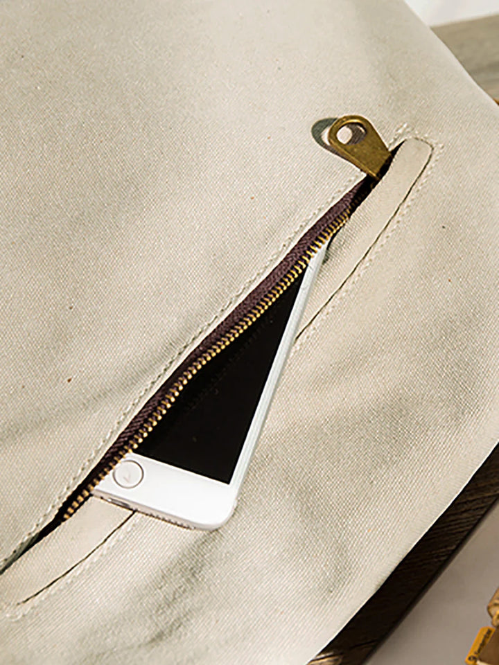 Liraine - Canvas And Leather Crossbody Bag