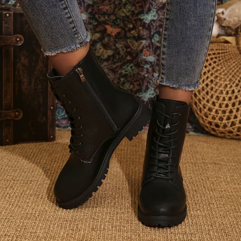 Rawert - Comfortable Lace Up Ankle Boots