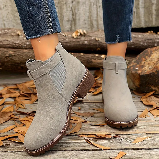 Miniya - Ankle Boots With Buckle Straps