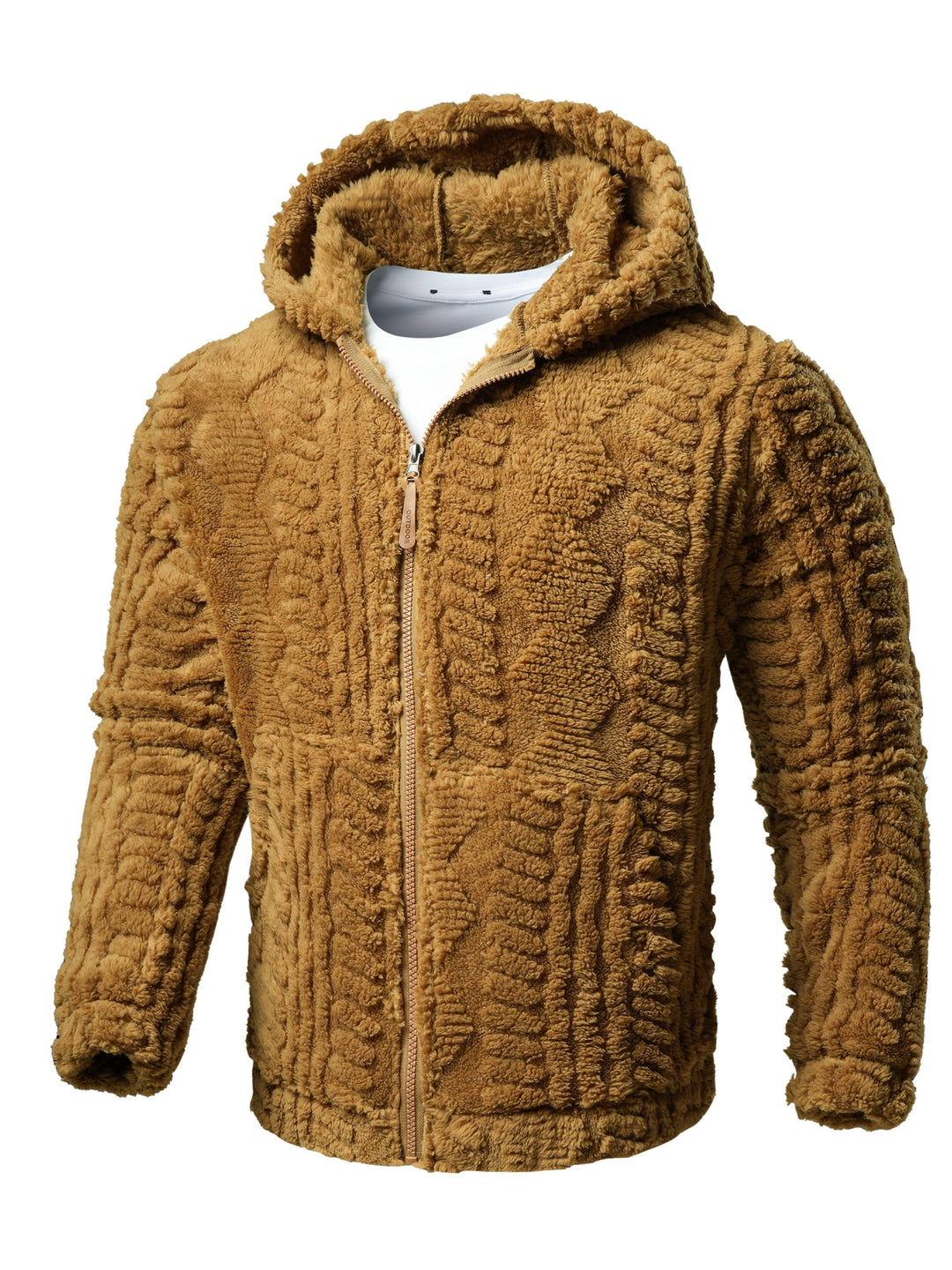 Bingwa - Long Sleeve Hooded Jacket With Zipper