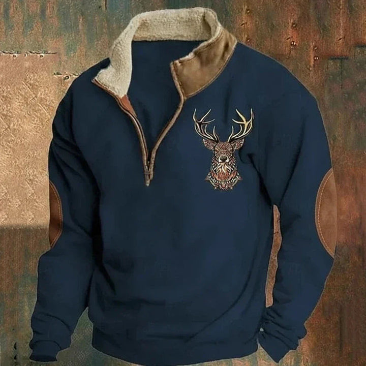 Nohan - Elegant Deer Print Sweatshirt