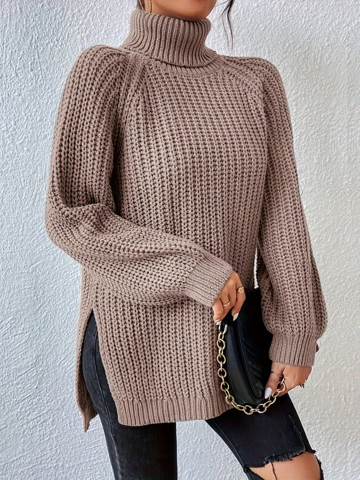 Lorina - Knit Turtleneck Long Sleeve Sweater