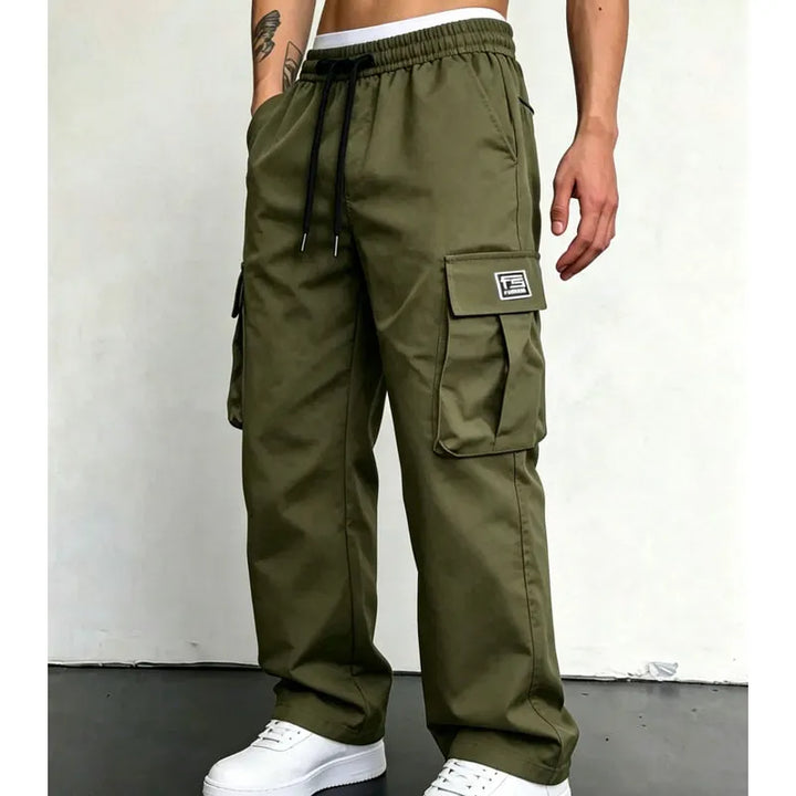 Nesham - Cargo Trousers With Drawstring Waist and Pockets