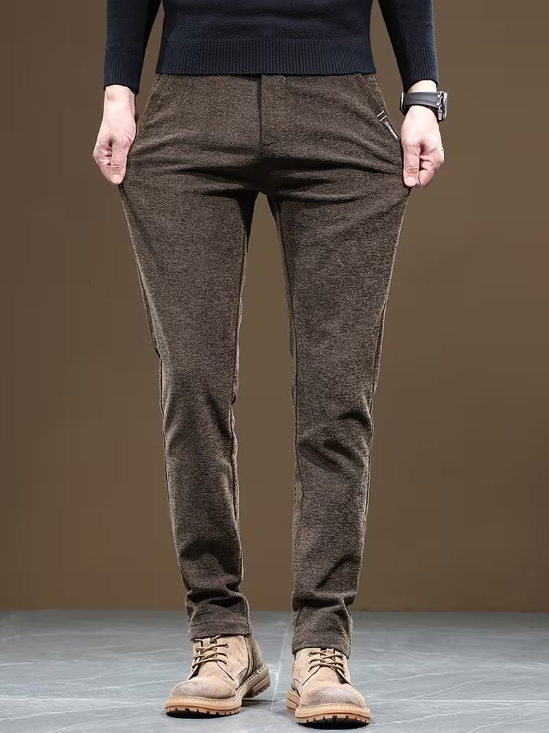 Talcott - Slim Fit Textured Casual Trousers