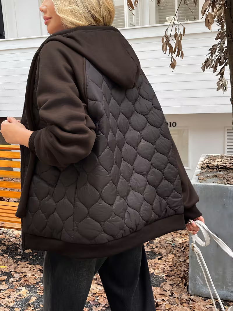 Adriyan - Long Sleeve Jacket With Quilted Panels
