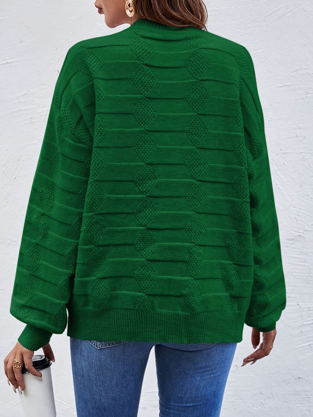 Annastina - Casual Long Sleeve Sweater With Round Neck