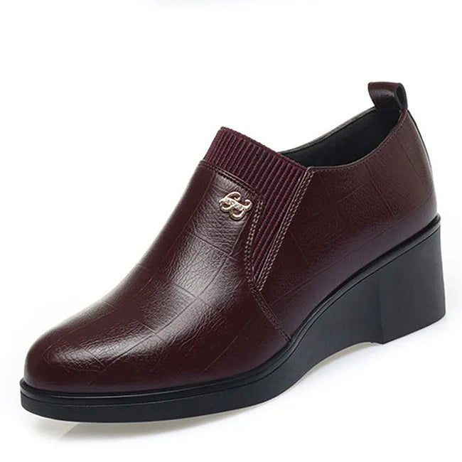 Cyntia - Leather Orthopedic Wedge Shoes