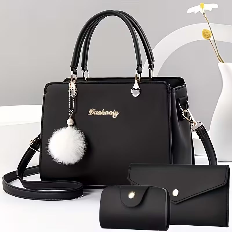 Sanika - Handbag With Pom-Pom Charm and Shoulder Strap