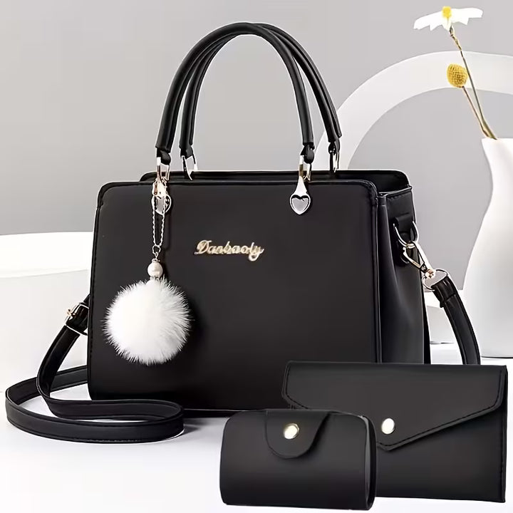 Sanika - Handbag With Pom-Pom Charm and Shoulder Strap