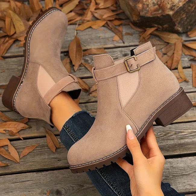 Miniya - Ankle Boots With Buckle Straps