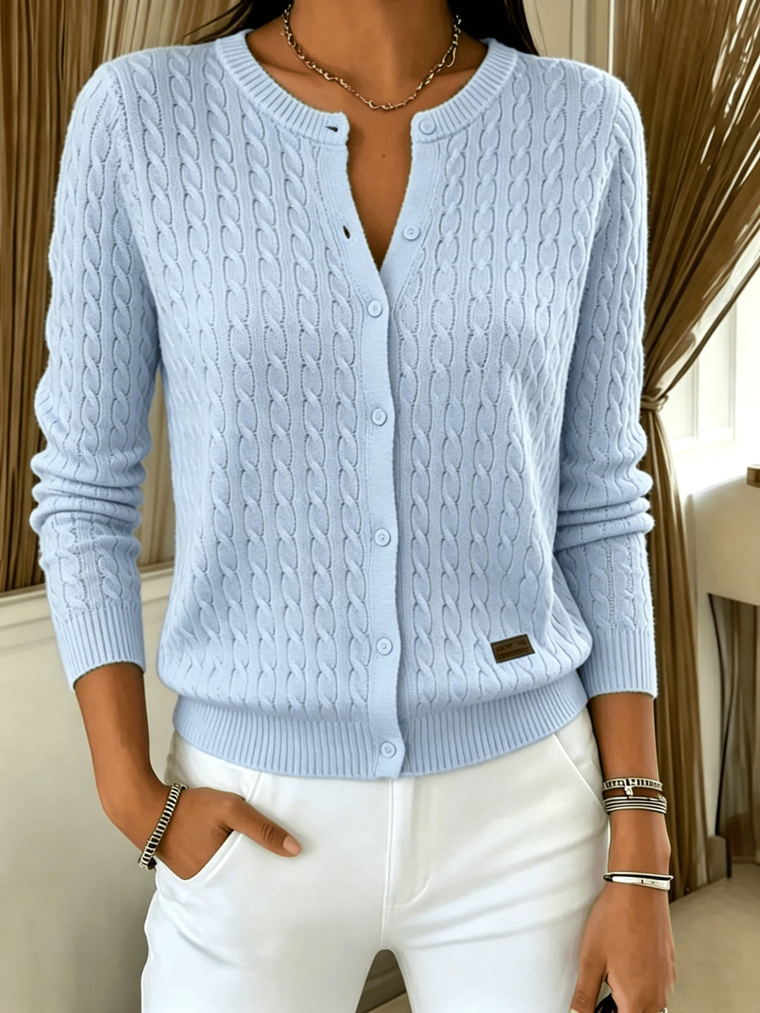 Kitija - Cable Knit Cardigan With Buttons