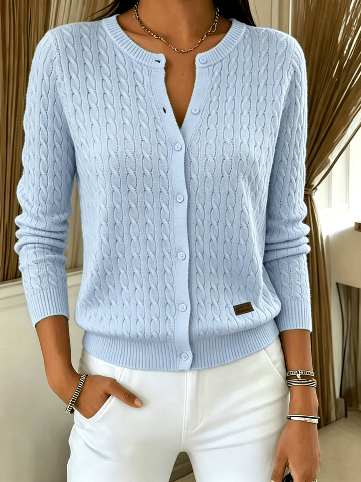 Kitija - Cable Knit Cardigan With Buttons
